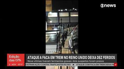 Ataque a faca em trem no Reino Unido deixa feridos