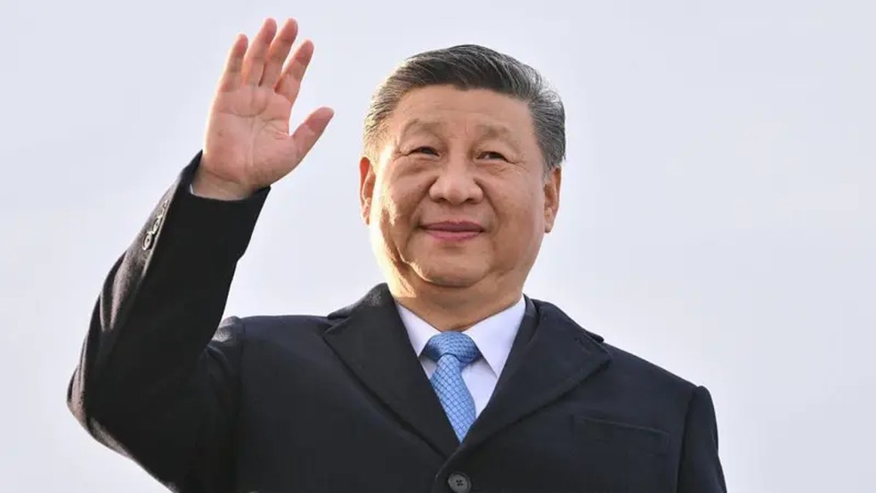 Sob Xi Jinping, os planos quinquenais da China têm como foco o "desenvolvimento de alta qualidade" — Foto: Grigory Sysoev/RIA Novosti/Pool/Anadolu via Getty Images/BBC