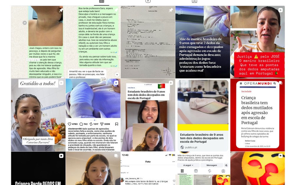 Página da mãe contando sobre o caso — Foto: Reprodução/Instagram