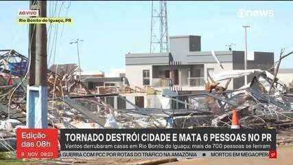 Tornado deixa rastro de destruição em Rio Bonito do Iguaçu (PR)
