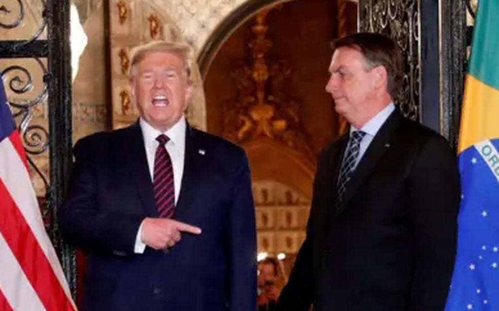 Trump e Bolsonaro. — Foto: REUTERS