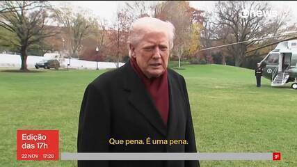 'É uma pena', diz Trump ao ser informado sobre a prisão de Bolsonaro