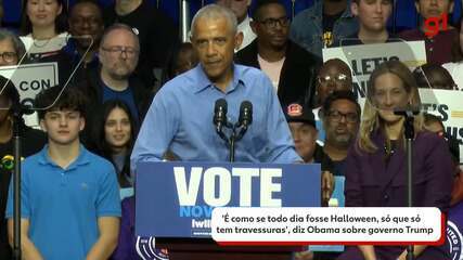 'É como se todo dia fosse Halloween, só que só tem travessuras', diz Obama sobre governo