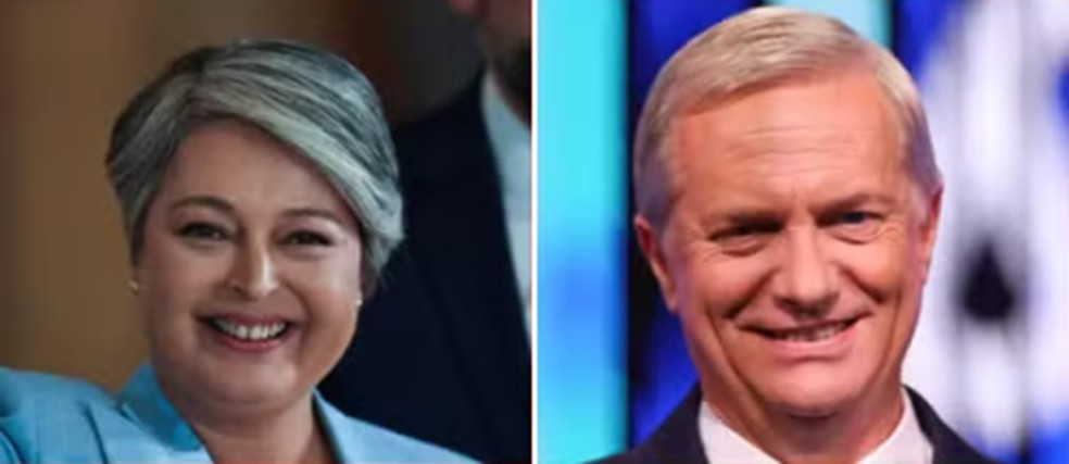 ,Jeannette Jara, do Partido Comunista e apoiada pelo presidente Gabriel Boric, e José Antonio Kast , da ala de extrema direita do Partido Republicano. . — Foto: Reprodução