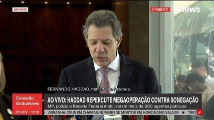 Grupo deixou de pagar R$ 26 bilhões em impostos, diz Haddad sobre megaoperação contra sonegação