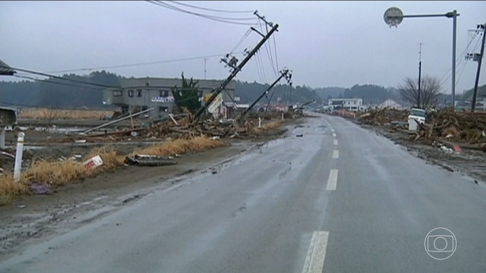 Fukushima, no Japão — Foto: Jornal Nacional/ Reprodução