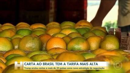 Carta de Trump ao Brasil tem a tarifa mais alta