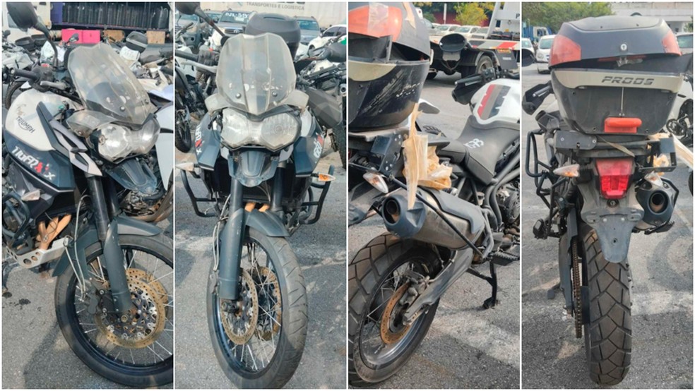 Triumph Tiger XCX com lance mínimo de R$ 11,5 mil em leilão do governo de São Paulo — Foto: divulgação/Governo de SP