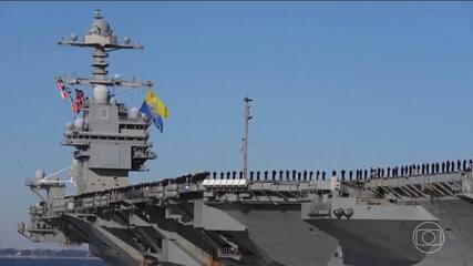 Maior porta-aviões do mundo vai patrulhar América Latina