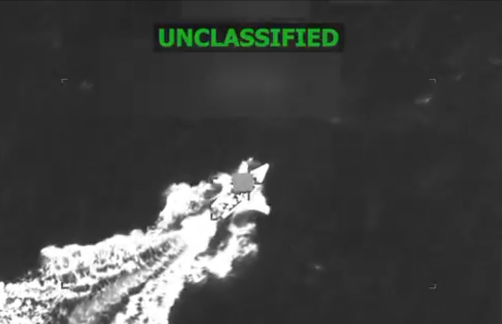 EUA realizam novo ataque contra barco no Caribe — Foto: Reprodução/X