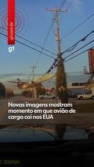 Novas imagens mostram momento em que avião de carga cai nos EUA