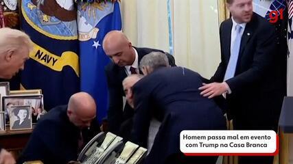 Homem passa mal em evento com Trump na Casa Branca