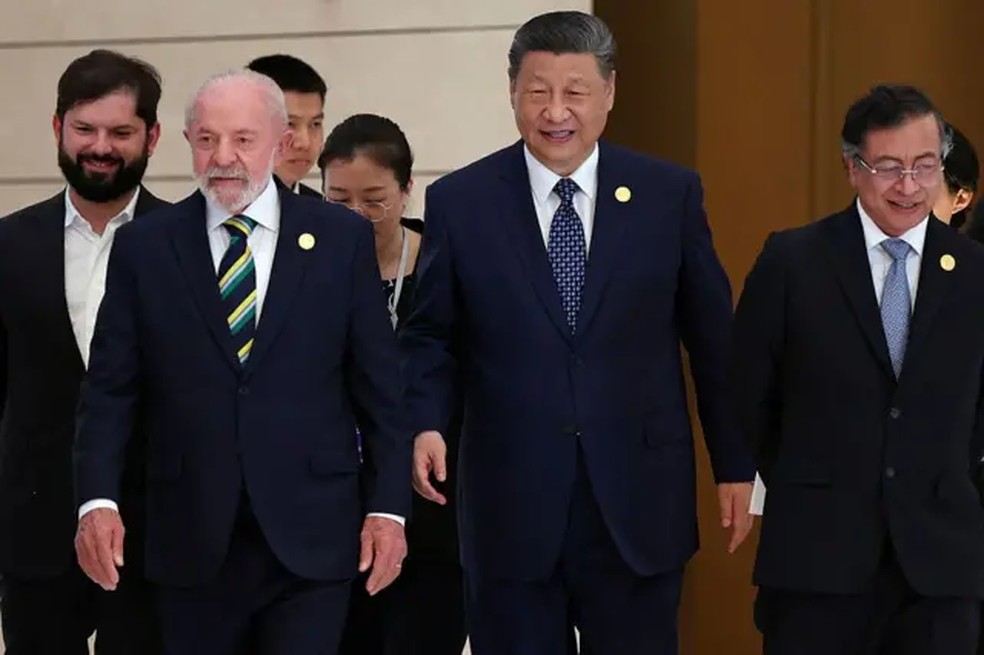 Sob a liderança do presidente Xi Jinping, a China ampliou suas relações comerciais com a América do Sul — Foto: Getty Images via BBC