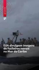 EUA divulgam imagens de fuzileiros atirando no Mar do Caribe