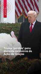 Trump 'perdoa' peru em cerimônia na Casa Branca
