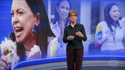 A defesa da democracia e a luta contra a ditadura na Venezuela foram os motivos apresentados para a escolha do Nobel da Paz à Maria Corína Machado, líder da oposição ao regime de Nicolas Maduro