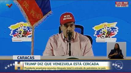 Trump anuncia bloqueio total a petroleiros da Venezuela e diz que país está completamente cercado