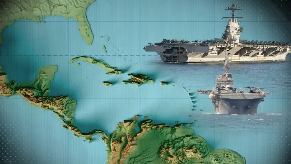 As ilhas do Caribe que estão ajudando os EUA nas operações militares contra barcos venezuelanos — Foto: BBC