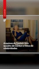 Arquivos de Epstein têm quadro de Clinton e fotos de celebridades