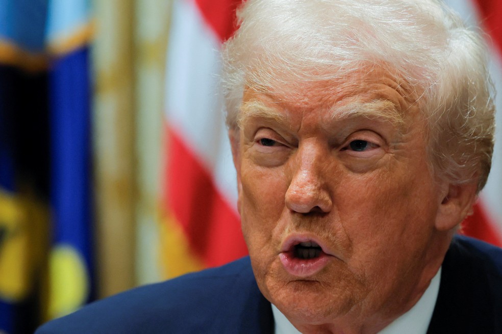 O presidente dos EUA, Donald Trump, em 2 de dezembro de 2025 — Foto: REUTERS/Brian Snyder