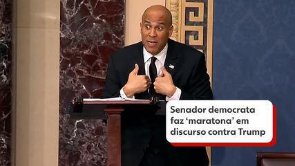 Senador democrata faz ‘maratona’ em discurso contra Trump