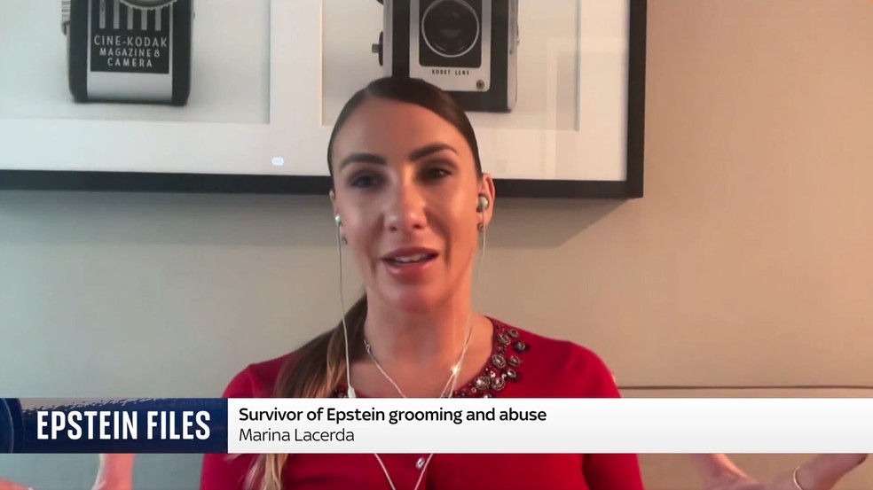 Marina Lacerda em entrevista à Sky News — Foto: Reprodução