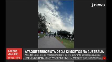 Brasileiro registra fuga durante ataque a tiros em praia da Austrália