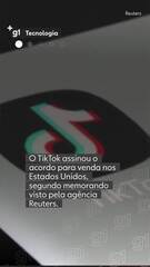 TikTok assina acordo para venda nos Estados Unidos, diz agência
