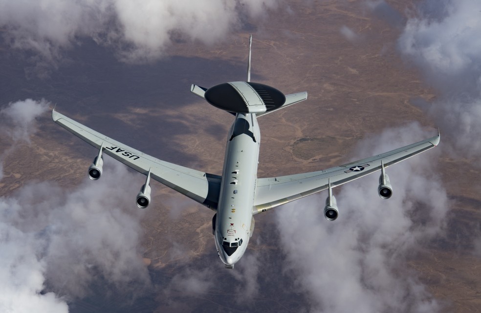 Boeing E-3 Sentry da Força Aérea dos EUA — Foto: Força Aérea dos EUA