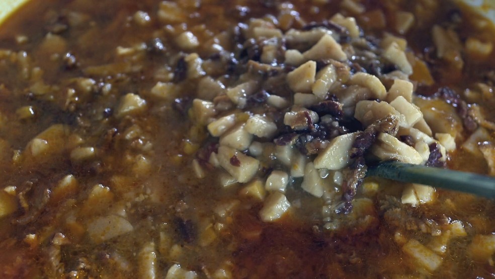 “Inhamada”, um ensopado de inhame com carne seca — Foto: Reprodução/TV Globo