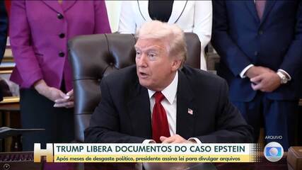 Após desgaste político, Trump assina lei para liberar documentos de Epstein