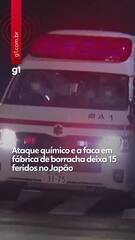 Ataque químico e a faca em fábrica de borracha deixa 15 feridos no Japão