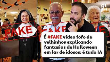 É fake vídeo de idosos explicando fantasias cômicas para Halloween; tudo foi feito com IA