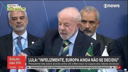 França sozinha não vai conseguir barrar, diz Lula sobre acordo da UE e Mercosul