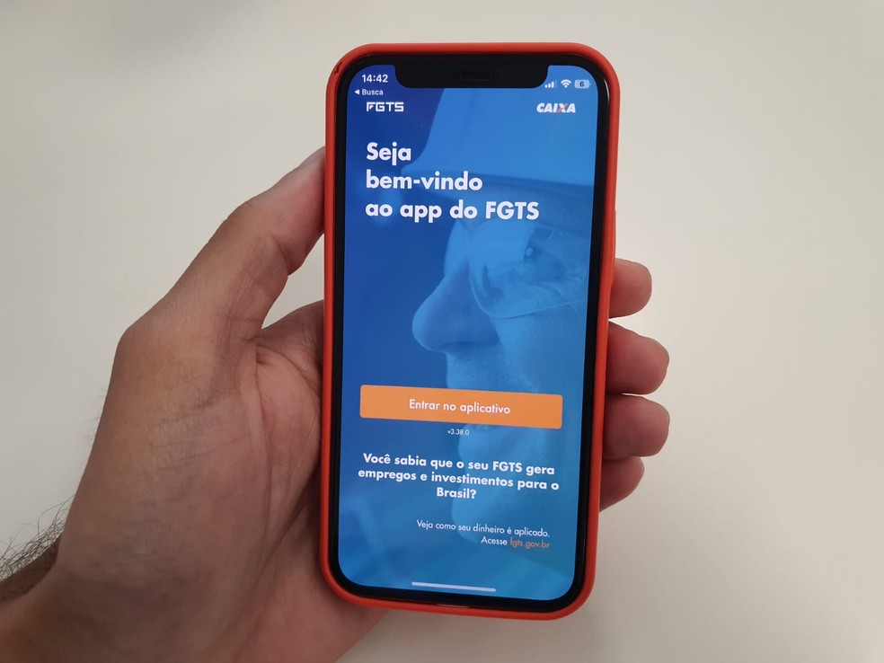 Aplicativo FGTS para celular — Foto: Rodrigo Marinho/g1