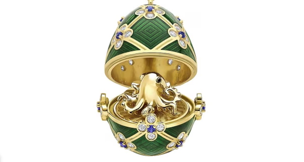 Homem foi preso depois de engolir um pingente Fabergè em ouro com diamantes — Foto: Fabergè/Divulgação