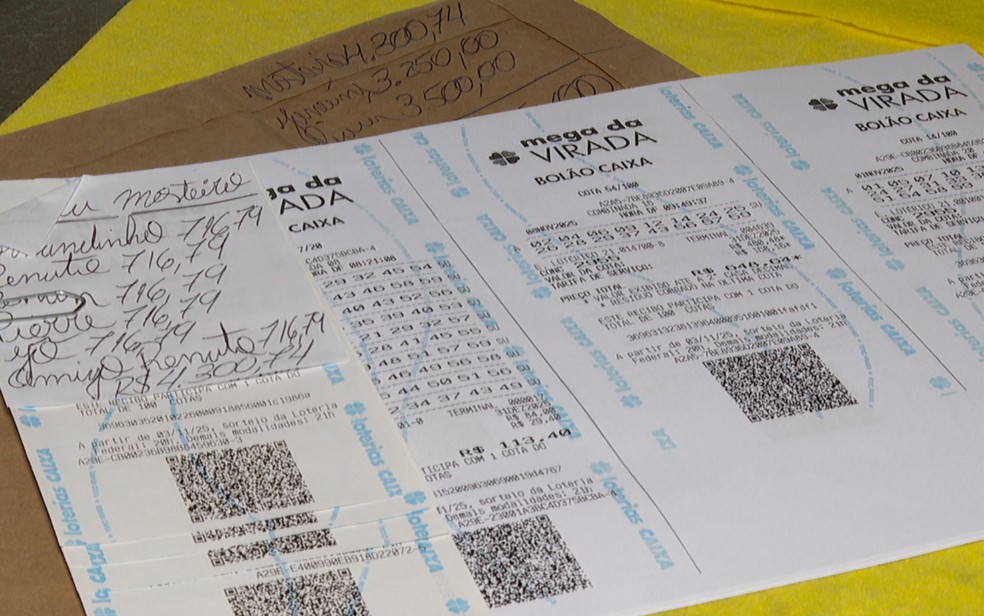 Bar em Ribeirão Preto, SP, organiza bolão da Mega Sena da Virada com funcionários e clientes — Foto: Reprodução/EPTV