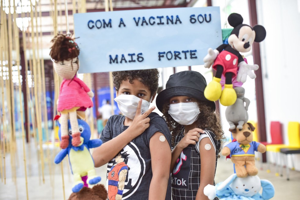 Vacina contra a Covid-19 passa a fazer parte do calendário nacional de vacinação infantil de rotina — Foto: Prefeitura de Jundiaí/Divulgação