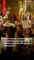 Apoio a María Corina Machado mobiliza atos em mais de 80 cidades