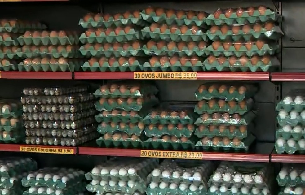 Ovos ficam mais caros em fevereiro — Foto: Reprodução/EPTV
