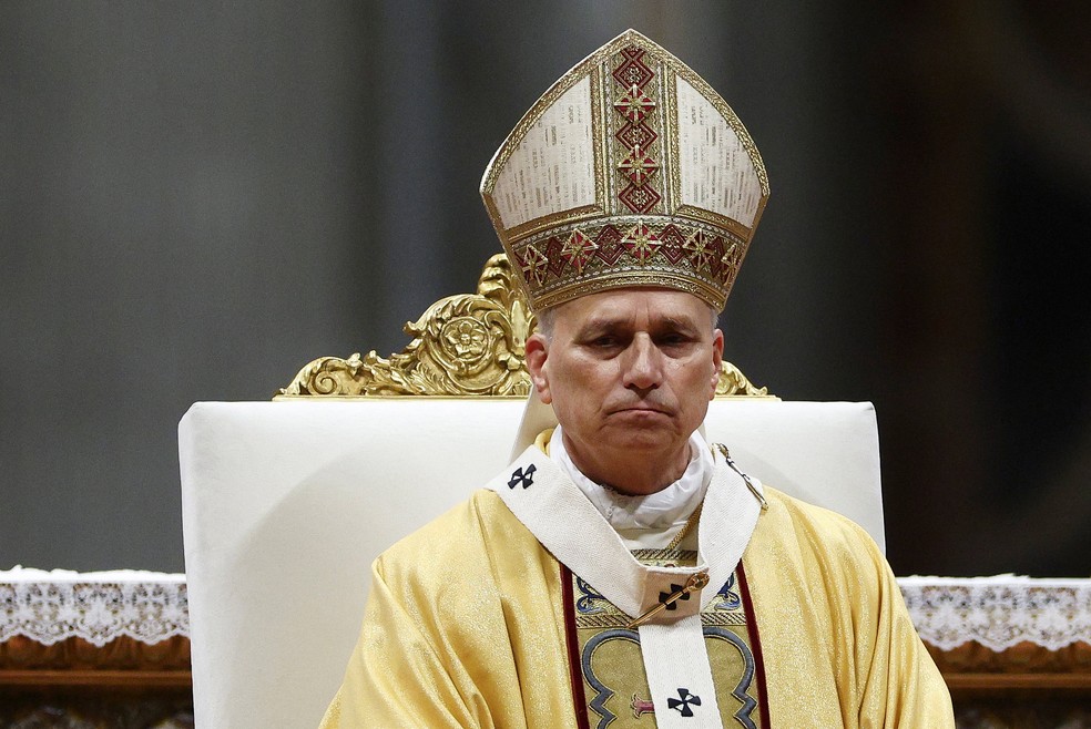 Papa Leão XIV celebra sua 1ª Missa de Natal — Foto: Guglielmo Mangiapane/Reuters