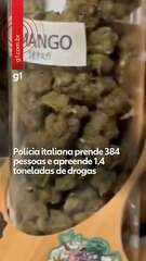 Polícia italiana prende 384 pessoas e apreende 1,4 tonelada de drogas