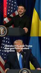 Zelensky ri ao ouvir Trump dizer que Putin ajudará Ucrânia