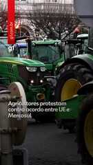 Agricultores protestam contra acordo entre UE e Mercosul&nbsp;