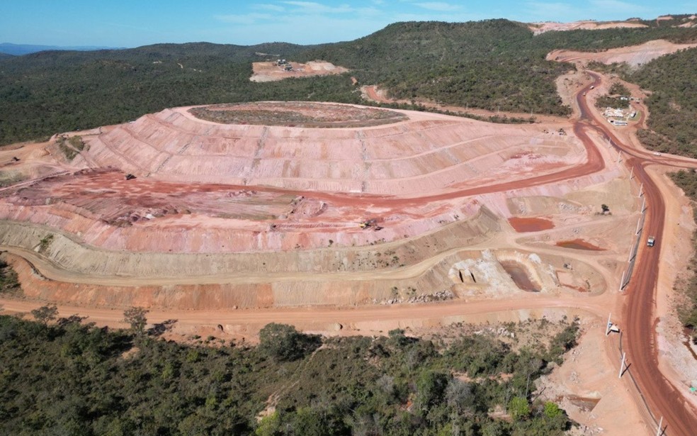 Mineração Serra Verde é considerada a única operação fora da Ásia a produzir, em escala, os quatro elementos magnéticos essenciais de terras raras — Foto: Divulgação/Serra Verde