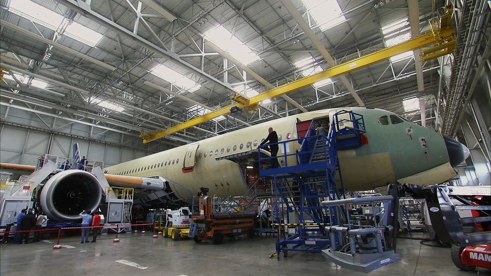 Avião A350-1000ULR na fábrica da Airbus em Toulouse, na França — Foto: Divulgação/Qantas