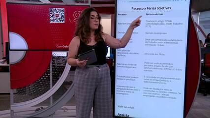 G1 em 1 Minuto: Diferenças e regras de recesso e férias coletivas