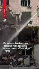 Drones e mísseis russos atingem Kiev antes de encontro entre Zelensky e Trump