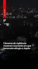 Câmeras de vigilância mostram momento em que terremoto atingiu o Japão