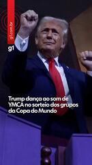 Trump dança ao som de YMCA no sorteio dos grupos da Copa do Mundo